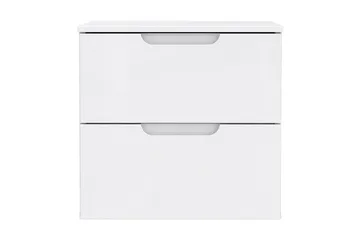 Llanharry Nattbord 50 cm med Oppbevaring 2 Skuffer - Hvit - Møbler - Bord - Avlastningsbord & sidobord - Sengebord & nattbord