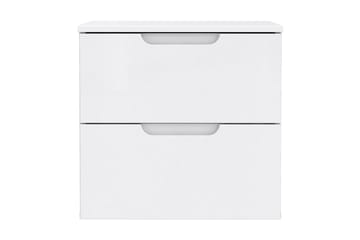 Llanharry Nattbord 50 cm med Oppbevaring 2 Skuffer - Hvit - Møbler - Bord - Avlastningsbord & sidobord - Sengebord & nattbord