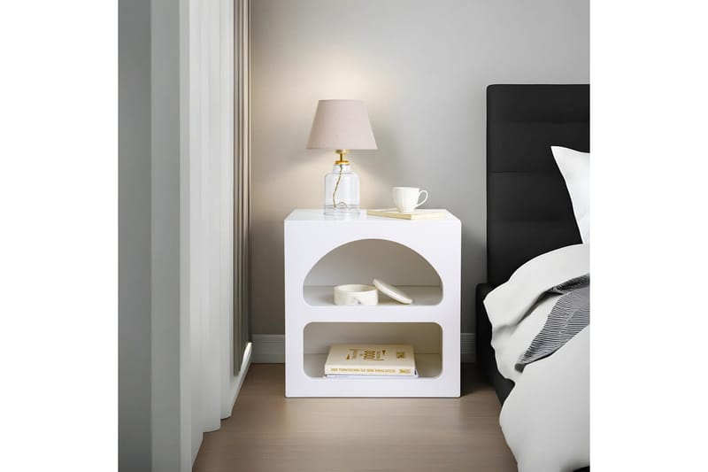 Lorin Nattbord 50 cm - Hvit - Møbler - Bord - Avlastningsbord & sidobord - Sengebord & nattbord