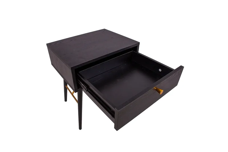 Luxemburg Nattbord Svart/Kobber - Møbler - Bord - Avlastningsbord & sidobord - Sengebord & nattbord