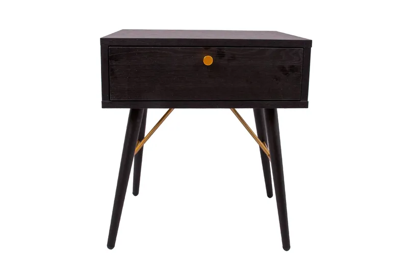 Luxemburg Nattbord Svart/Kobber - Møbler - Bord - Avlastningsbord & sidobord - Sengebord & nattbord