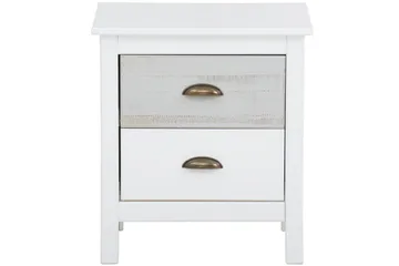 Meridian Nattbord 120 cm - Hvit/Lysegrå - Møbler - Bord - Avlastningsbord & sidobord - Sengebord & nattbord