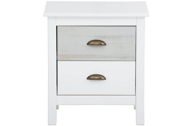 Meridian Nattbord 120 cm, Hvit/Lysegrå