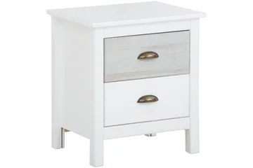 Meridian Nattbord 120 cm - Hvit/Lysegrå - Møbler - Bord - Avlastningsbord & sidobord - Sengebord & nattbord