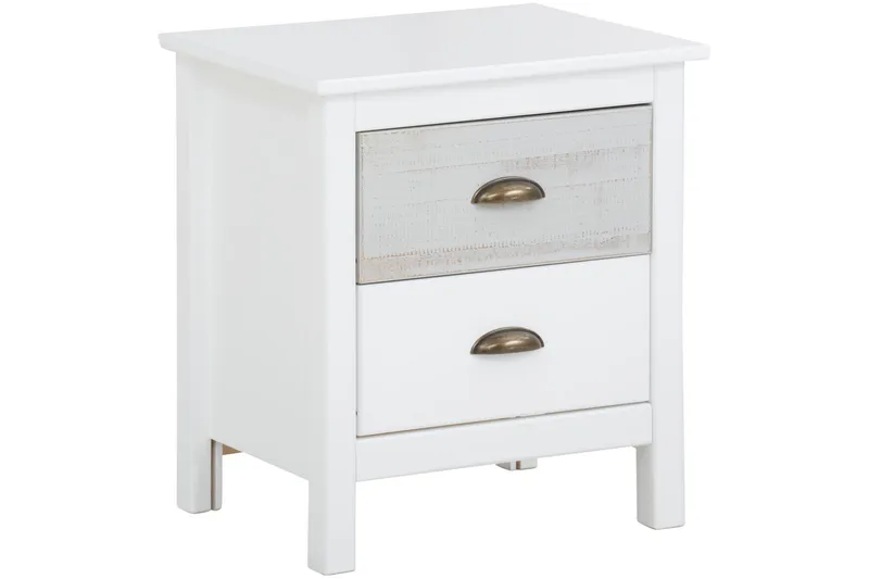 Meridian Nattbord 120 cm - Hvit/Lysegrå - Møbler - Bord - Avlastningsbord & sidobord - Sengebord & nattbord