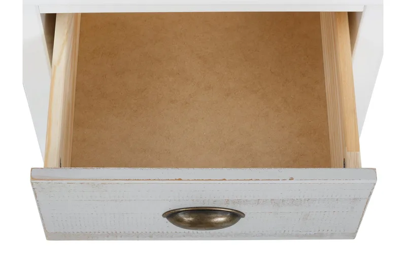 Meridian Nattbord 120 cm - Hvit/Lysegrå - Møbler - Bord - Avlastningsbord & sidobord - Sengebord & nattbord