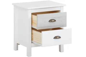 Meridian Nattbord 120 cm - Hvit/Lysegrå - Møbler - Bord - Avlastningsbord & sidobord - Sengebord & nattbord