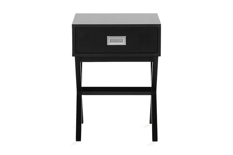 Mondejar Nattbord 40 cm med Oppbevaring Skuff, Svart