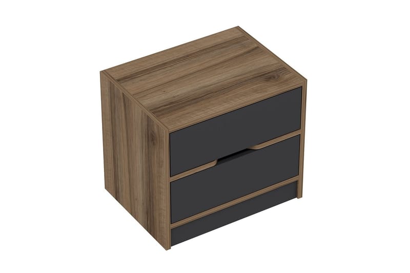 Munna Nattbord 54 cm - Valnøtt/Antrasitt - Møbler - Bord - Avlastningsbord & sidobord - Sengebord & nattbord