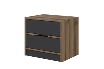 Munna Nattbord 54 cm - Valnøtt/Antrasitt - Møbler - Bord - Avlastningsbord & sidobord - Sengebord & nattbord