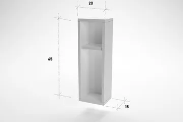 Myrvallen Nattbord 15 cm med Oppbevaring 2 Hyller - Hvit - Møbler - Bord - Avlastningsbord & sidobord - Sengebord & nattbord