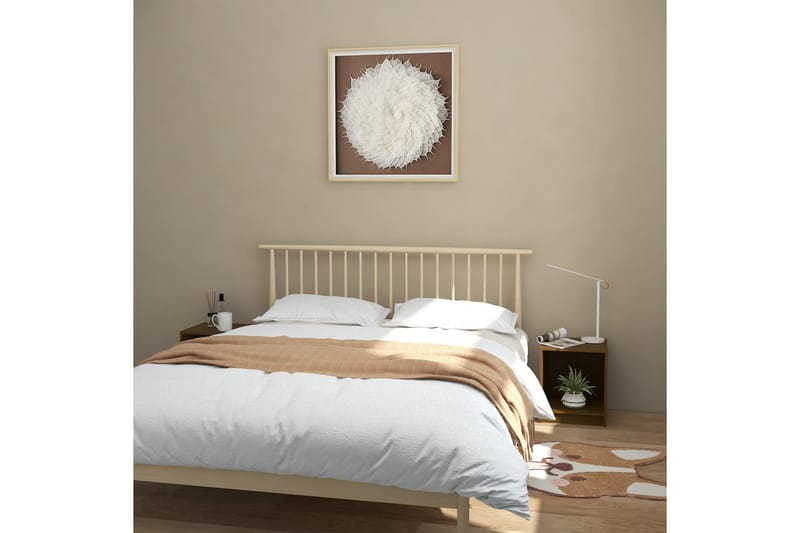 Nattbord 2 stk 35,5x33,5x41,5 cm heltre furu honningbrun - Brun - Sengebord & nattbord