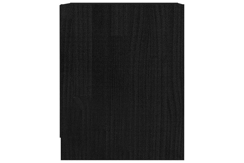Nattbord 2 stk 35,5x33,5x41,5 cm heltre furu svart - Svart - Sengebord & nattbord
