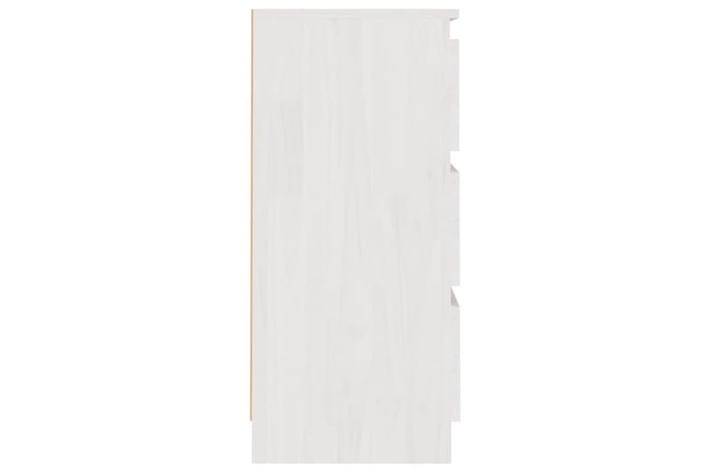 Nattbord 2 stk 40x29,5x64 cm heltre furu hvit - Hvit - Sengebord & nattbord