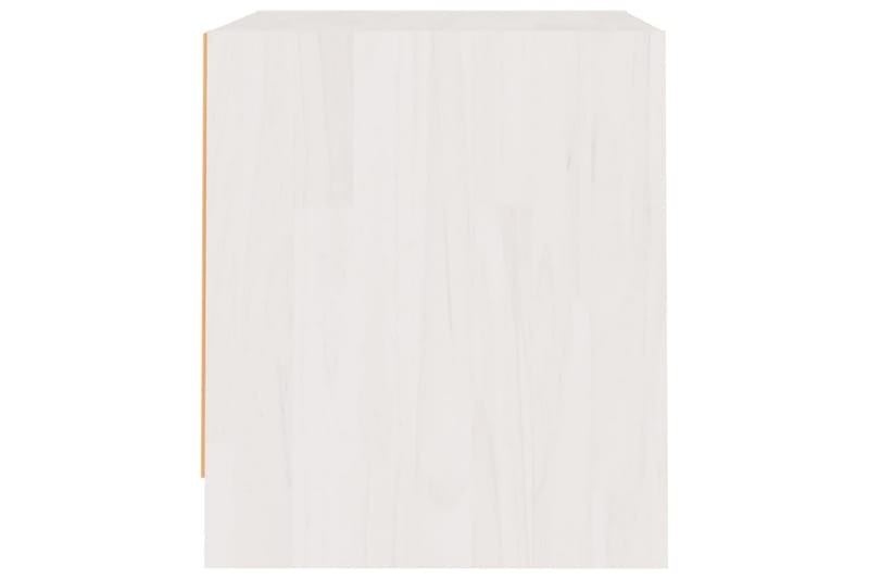 Nattbord 2 stk 40x30,5x35,5 cm heltre furu hvit - Hvit - Sengebord & nattbord