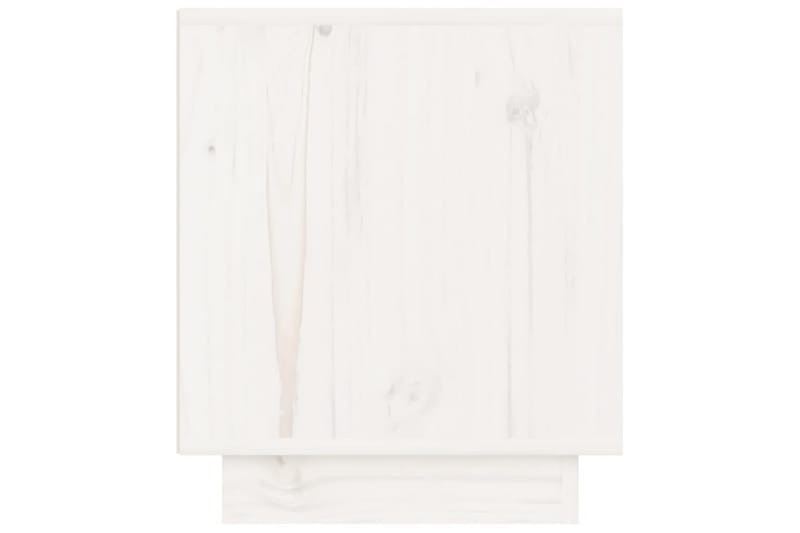 Nattbord 2 stk 40x34x40 cm heltre furu hvit - Hvit - Sengebord & nattbord