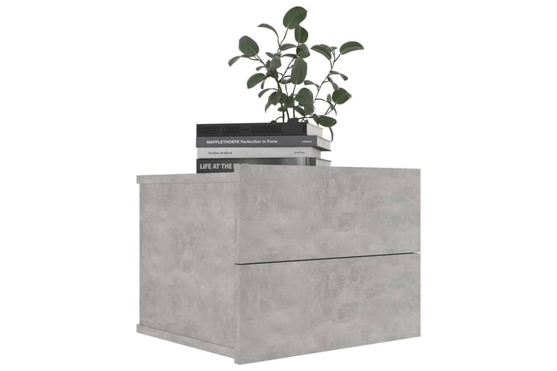 Nattbord 2 stk betonggrå 40x30x30 cm sponplate - Grå - Sengebord & nattbord