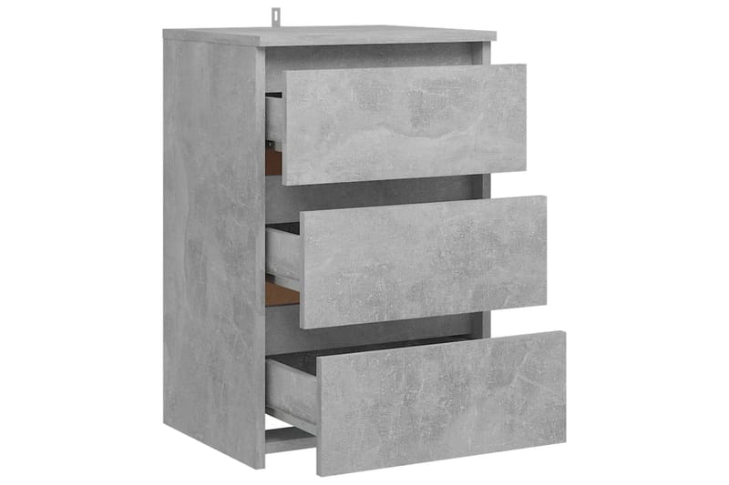 Nattbord 2 stk betonggrå 40x35x62,5 cm sponplate - Grå - Sengebord & nattbord