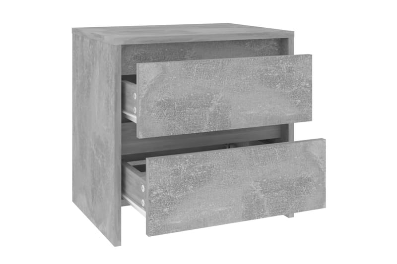 Nattbord 2 stk betonggrå 45x34,5x44,5 cm sponplate - Grå - Sengebord & nattbord