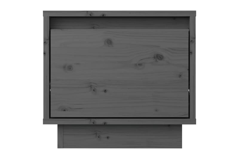 Nattbord 2 stk grå 35x34x32 cm heltre furu - Grå - Sengebord & nattbord