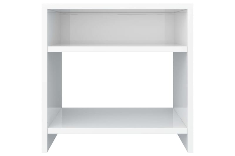 Nattbord 2 stk høyglans hvit 40x30x40 cm sponplate - Hvit - Sengebord & nattbord