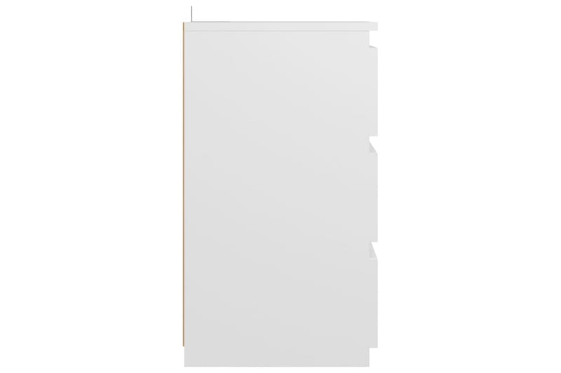 Nattbord 2 stk hvit 40x35x62,5 cm sponplate - Hvit - Sengebord & nattbord