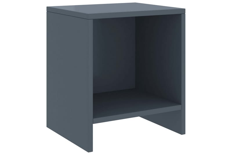 Nattbord 2 stk lysegrå 35x30x40 cm heltre furu - Grå - Sengebord & nattbord