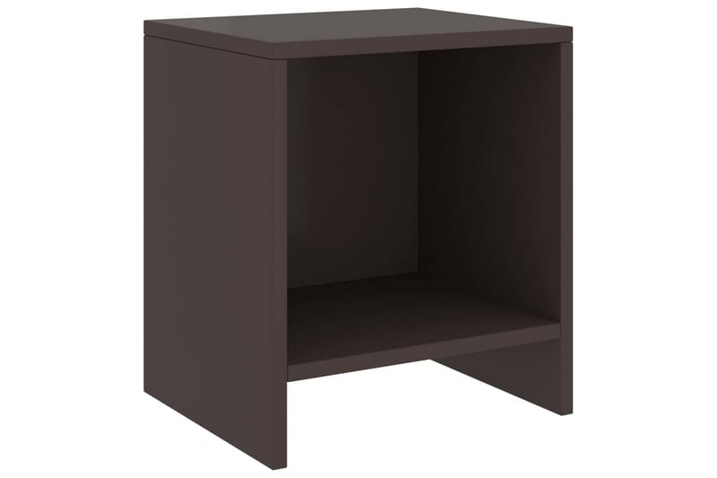 Nattbord 2 stk mørkebrun 35x30x40 cm heltre furu - Brun - Sengebord & nattbord