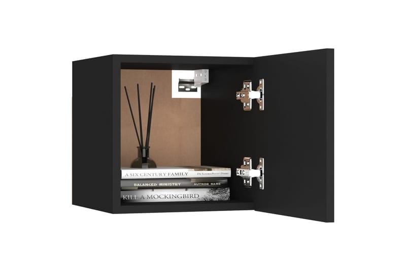 Nattbord 2 stk svart 30,5x30x30 cm sponplate - Svart - Sengebord & nattbord