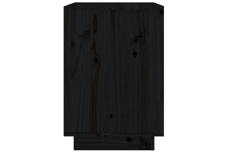 Nattbord 2 stk svart 40x35x50 heltre furu - Svart - Sengebord & nattbord