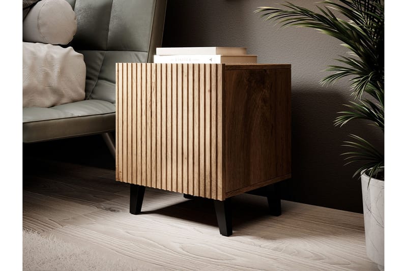 Nattbord 2-pk - Svart|Eik - Møbler - Bord - Avlastningsbord & sidobord - Sengebord & nattbord