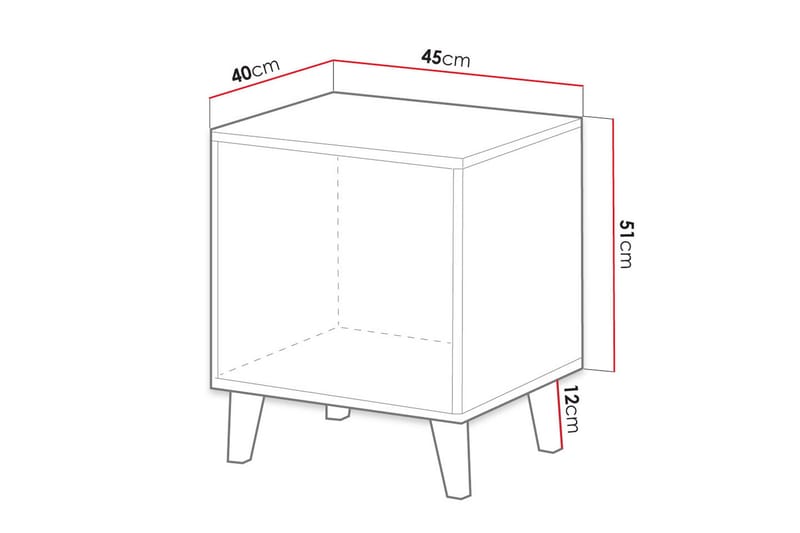 Nattbord 2-pk - Svart|Eik - Møbler - Bord - Avlastningsbord & sidobord - Sengebord & nattbord