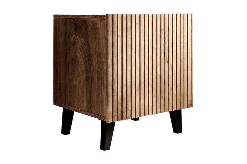 Nattbord 2-pk, Svart|Eik