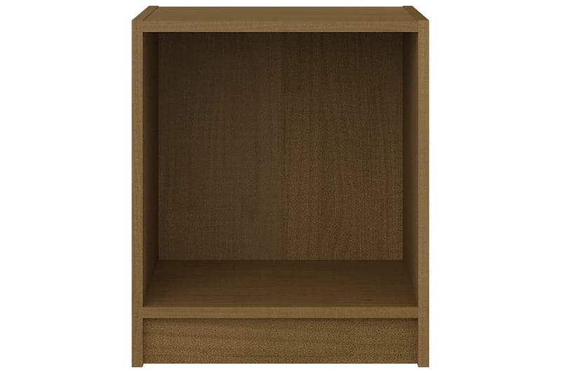 Nattbord 35,5x33,5x41,5 cm heltre furu honningbrun - Brun - Sengebord & nattbord