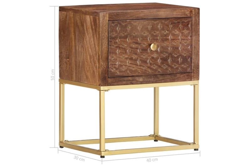 Nattbord 40x30x50 cm heltre mango - Sengebord & nattbord