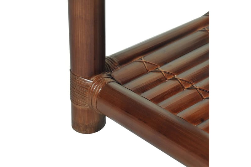 Nattbord 40x40x40 cm bambus mørk brun - Brun - Sengebord & nattbord