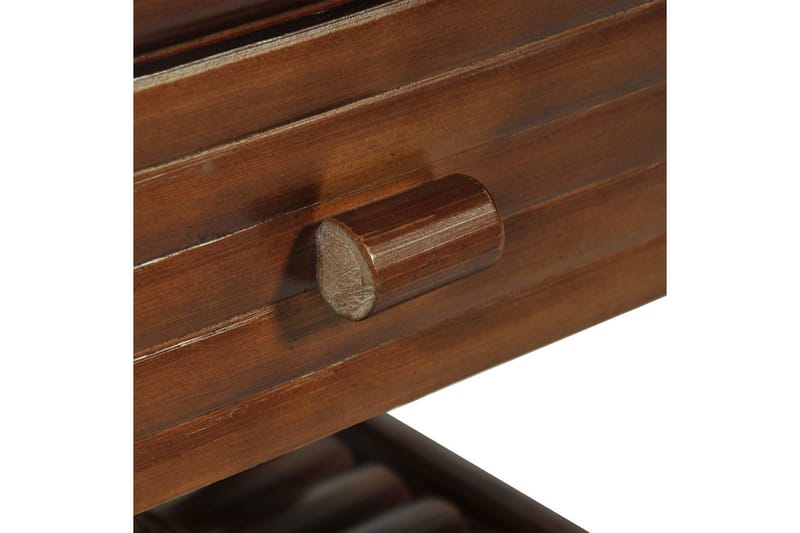 Nattbord 45x45x40 cm bambus mørk brun - Brun - Sengebord & nattbord