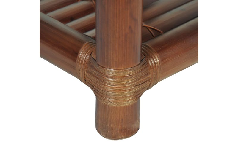 Nattbord 45x45x40 cm bambus mørk brun - Brun - Sengebord & nattbord