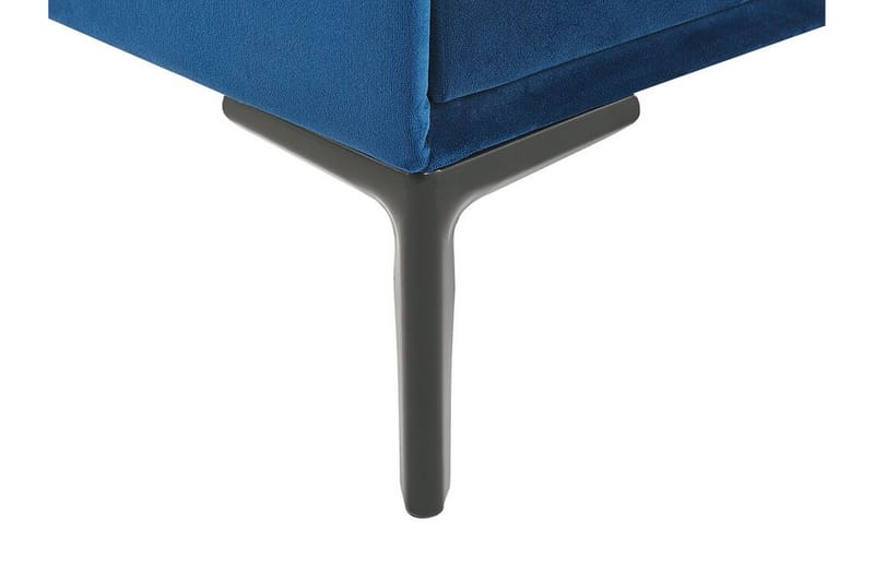 Nattbord Barbonne 44 cm - Fløyel/Blå - Møbler - Bord - Avlastningsbord & sidobord - Sengebord & nattbord