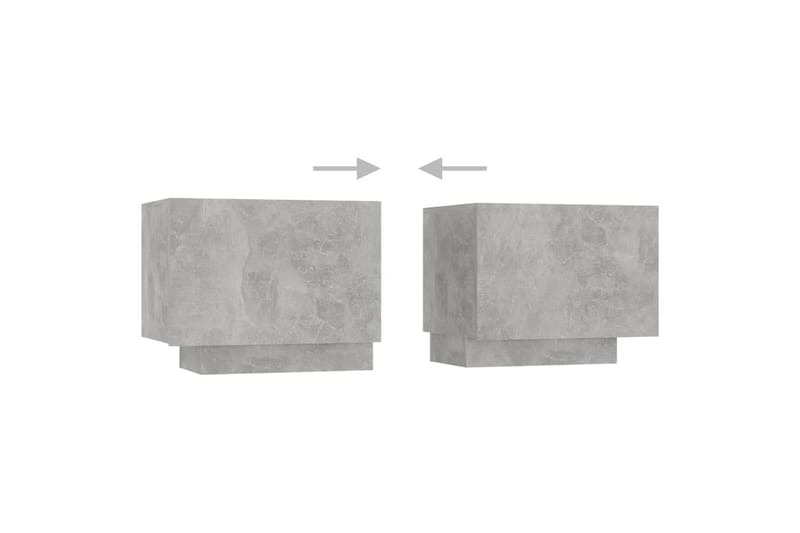 Nattbord betonggrå 100x35x40 cm sponplate - Grå - Sengebord & nattbord