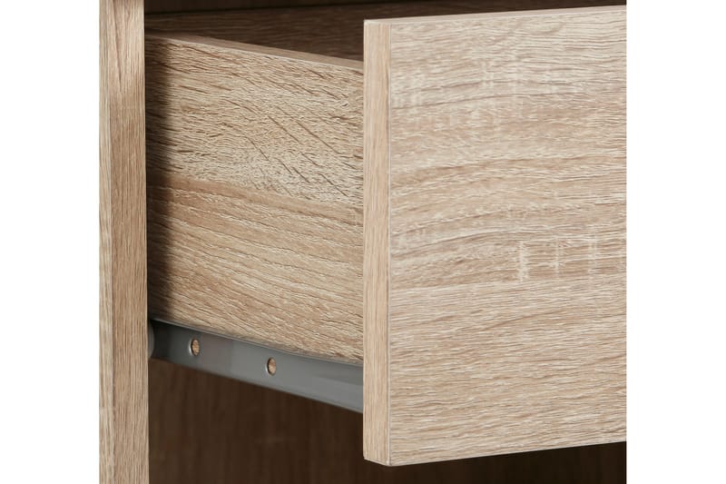 Nattbord Borgela 45 cm med Oppbevaring Skuff + Hylle - Brun - Møbler - Bord - Avlastningsbord & sidobord - Sengebord & nattbord