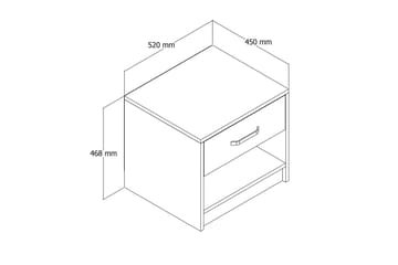 Nattbord Etersheim 52 cm - Natur - Møbler - Bord - Avlastningsbord & sidobord - Sengebord & nattbord