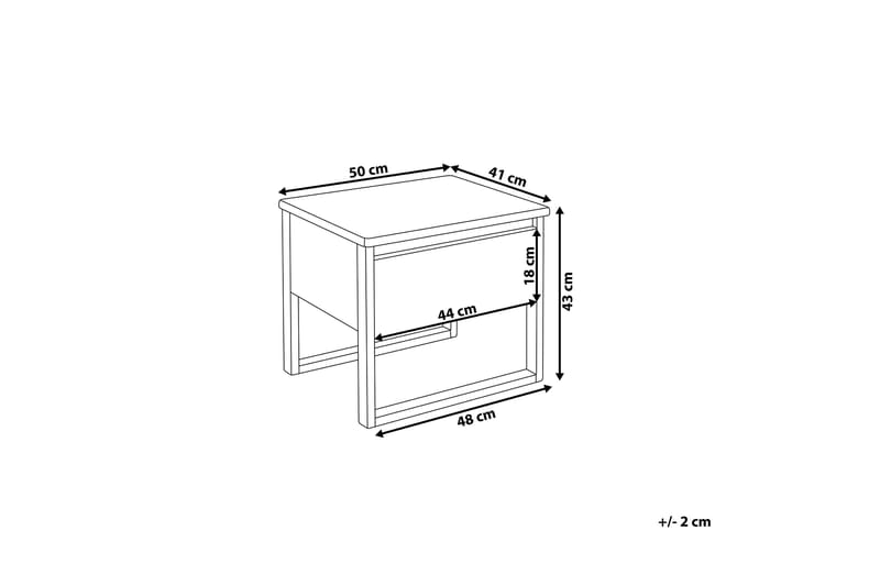 Nattbord Giulia 50 cm - Tre | Natur - Sengebord & nattbord