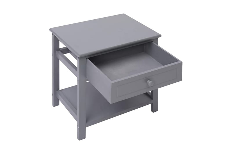 Nattbord grå 40x29x42 cm keisertre - Grå - Sengebord & nattbord
