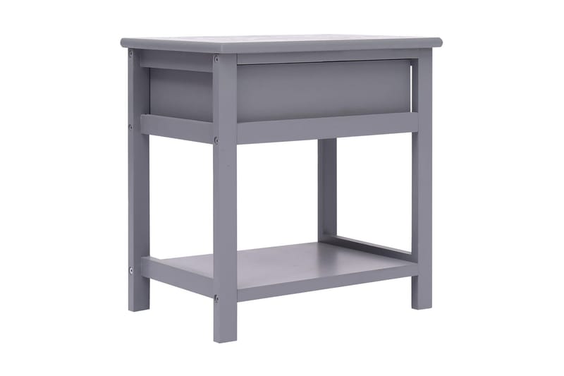 Nattbord grå 40x29x42 cm keisertre - Grå - Sengebord & nattbord