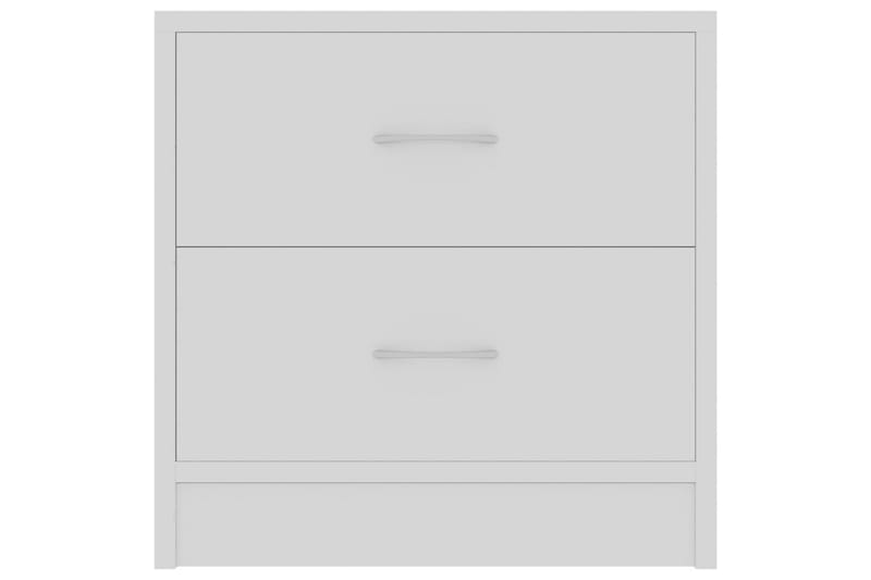 Nattbord høyglans hvit 40x30x40 cm sponplate - Hvit - Sengebord & nattbord