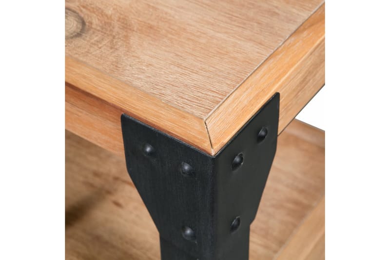 Nattbord heltre akasie stål 40x30x54 cm - Brun - Sengebord & nattbord