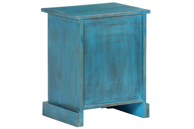 Nattbord heltre mango 40x30x50 cm blå - Blå - Sengebord & nattbord