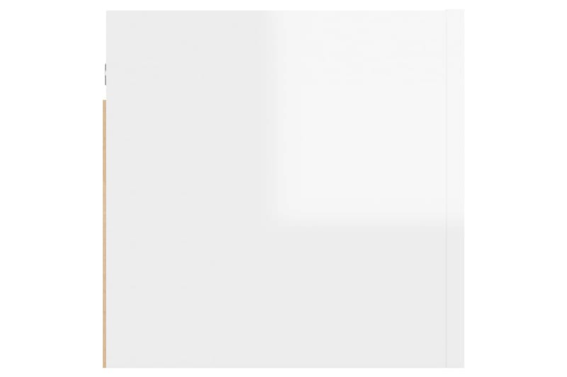 Nattbord höyglans hvit 30,5x30x30 cm sponplate - Hvit - Sengebord & nattbord