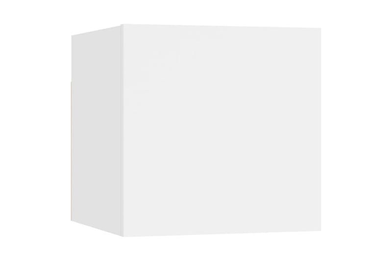 Nattbord höyglans hvit 30,5x30x30 cm sponplate - Hvit - Sengebord & nattbord